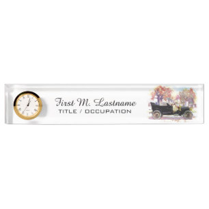 Vintage Car Zollschild Namensplakette