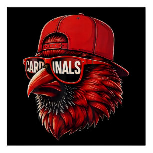 Vintage Cardinals Retro-Stil-Geschenk Männer Fraue Poster