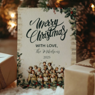 Vintage Carolers Frohe Weihnachten