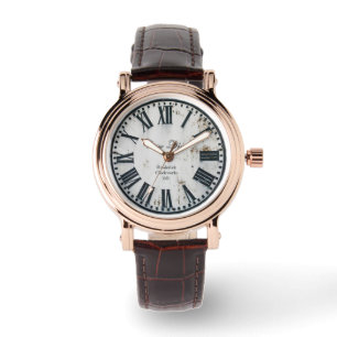 Vintage Carpe Diem antike Gesichts-Damen-Uhr Armbanduhr