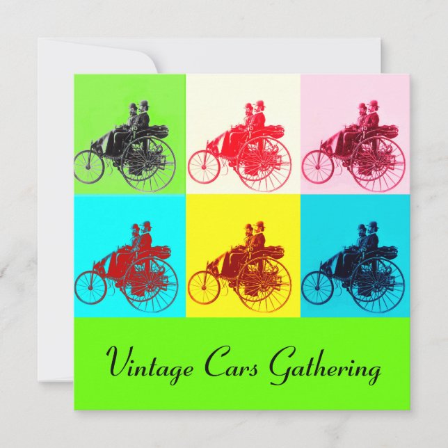 ViNTAGE CARS ANSAMMLUNG POP ART Einladung (Vorderseite)