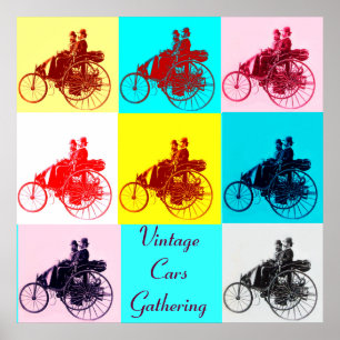 ViNTAGE CARS ANSAMMLUNG POP ART Poster