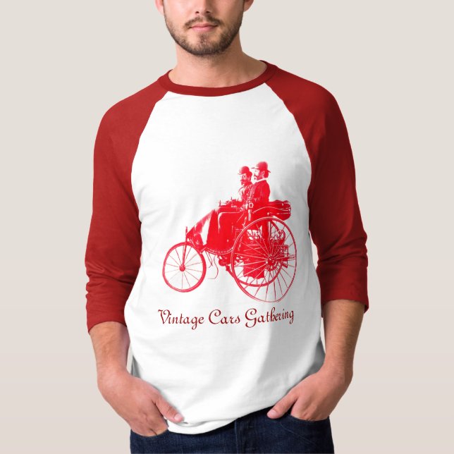 Vintage Cars Ansammlung T-Shirt (Vorderseite)