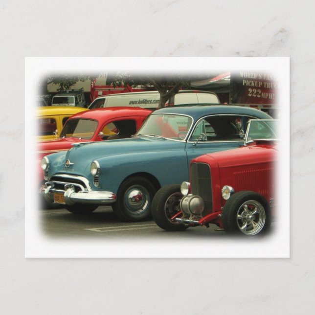 Vintage Cars Postcard! Postkarte (Vorderseite)