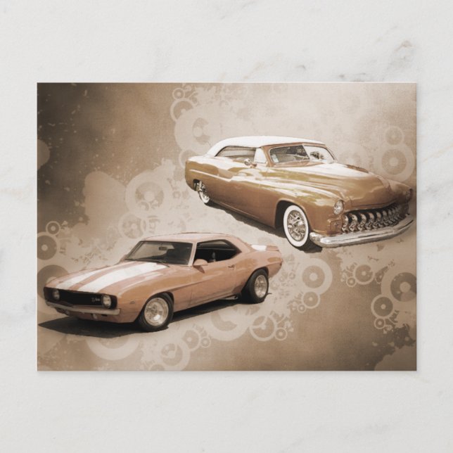 Vintage Cars Postkarten (Vorderseite)