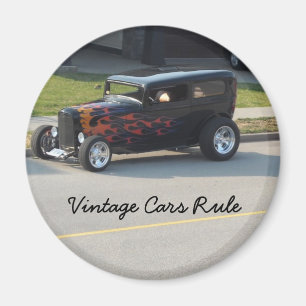 Vintage Cars Rule Magnet