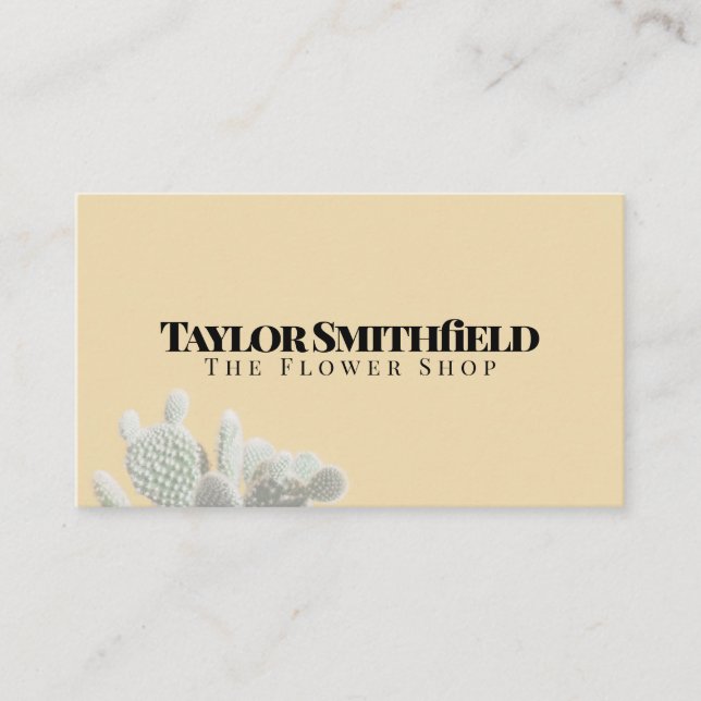 Vintage Carte de visite Cactus (Devant)