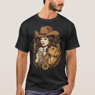 Vintage-Cartoon Frau & Hund Liebe Treuer Bester Fr T-Shirt