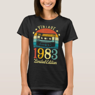 Vintage Cassette 1983 Classic Bday 39 Year Old Par T-Shirt
