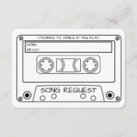Vintage Cassette Band-Hochzeitssong-Anfrage