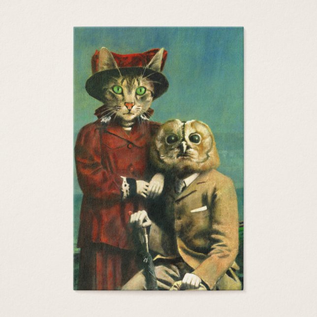 Vintage Cat ACEO Visitenkarte (Vorderseite)