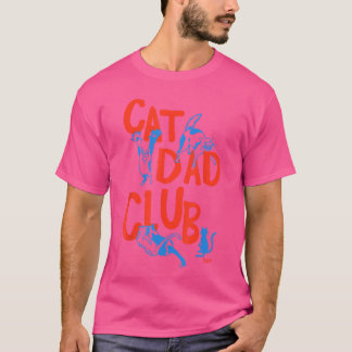 Vintage Cat Dad Club Life is Better with Cats Funn T-Shirt