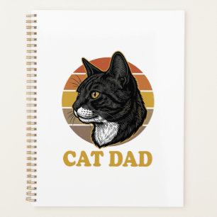 Vintage Cat Dad Retro Cat Liebhaber-Shirt Design_1 Planer