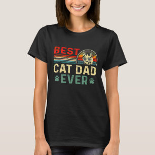 Vintage Cat Daddy Vatertag Bester Katzenvater über T-Shirt