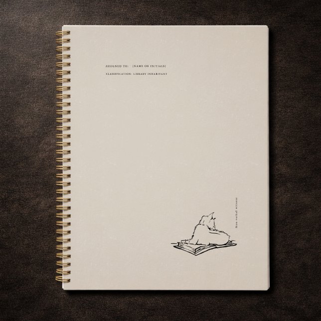 Vintage Cat Illustration Dark Academia  Notizbuch (Von Creator hochgeladen)