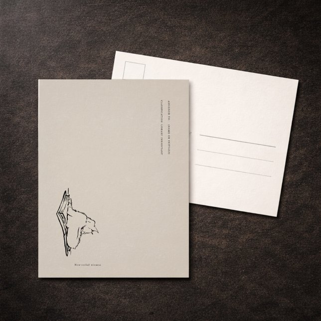 Vintage Cat Illustration/ Dark Academia  Postkarte (Von Creator hochgeladen)