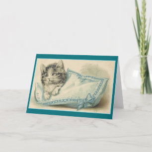 Vintage Cat Note Card Karte
