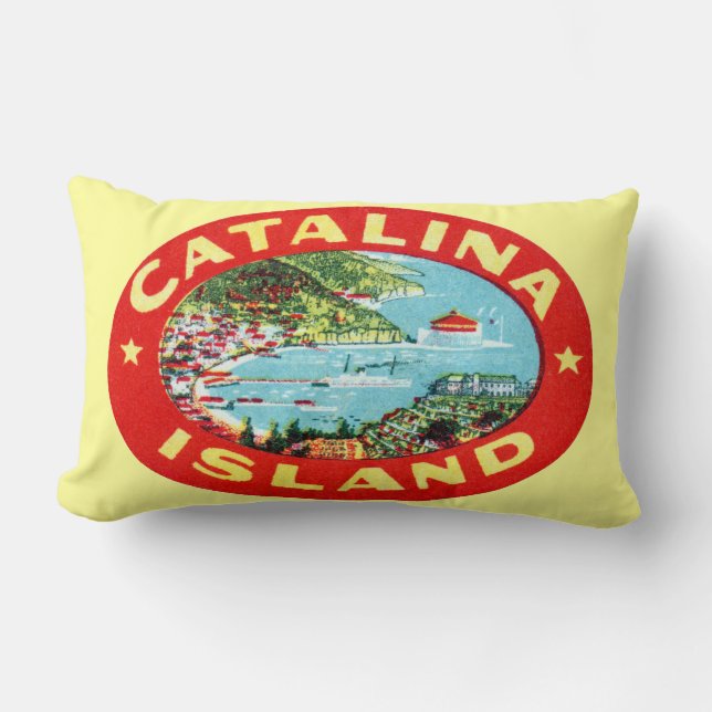 Vintage Catalina-Insel Kalifornien Lendenkissen (Vorderseite)