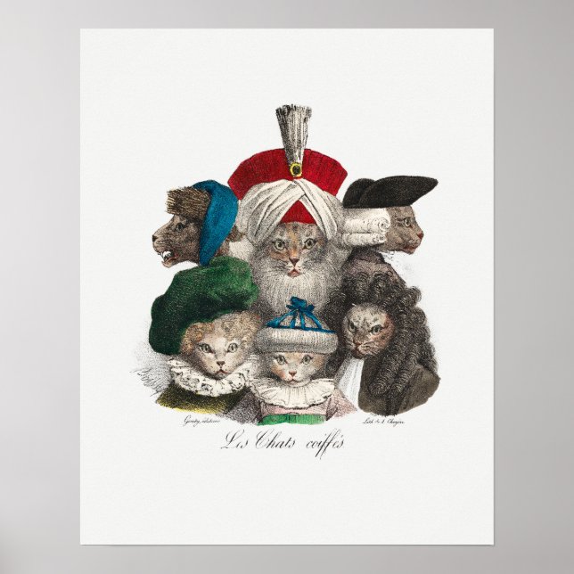 Vintage Cats Poster (Vorne)