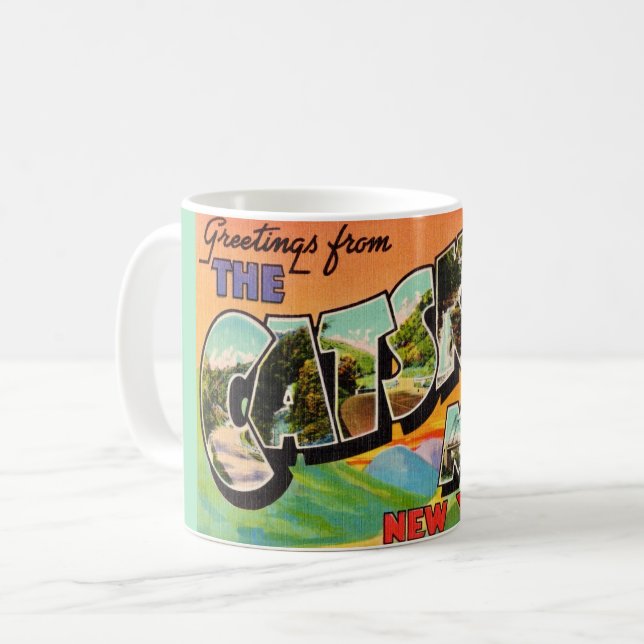 Vintage Catskill Mountains  Kaffeetasse (Vorderseite Links)