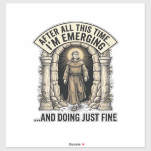 Vintage-Cave-Humor-Gravur Grafik-Shirt-Design_ Aufkleber