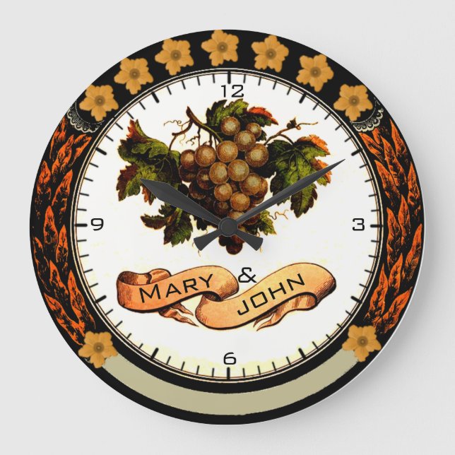 Vintage celebration große wanduhr (Vorderseite)