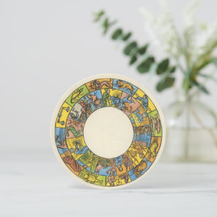 Vintage Celestial, Astrologisches Zodiac-Wheel