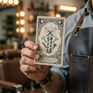 Vintage Celestial Barber Vintage Celestial Visitenkarte