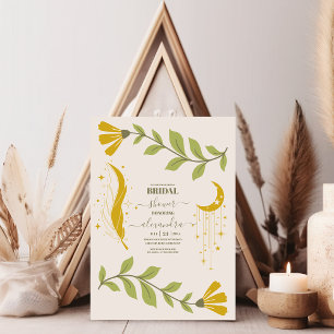 Vintage Celestial Botanische Brautparty Einladung