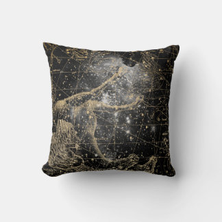 Vintage Celestial Star Map Background Kissen