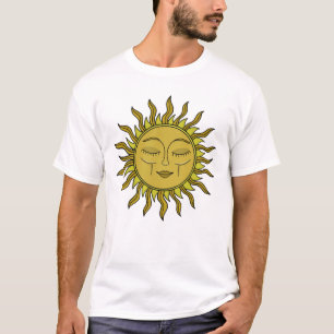 Vintage Celestial Sun Mystische Boho-Kunst T-Shirt