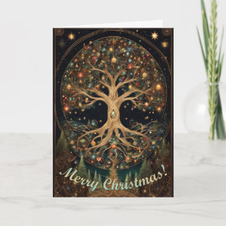 Vintage Celestial Weihnachtsbaum des Lebens Karten