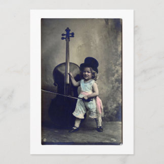 Vintage Cello Girl Einladung