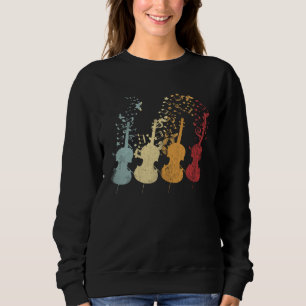 Vintage Cello-Saiteninstrument Musikalische Noten Sweatshirt