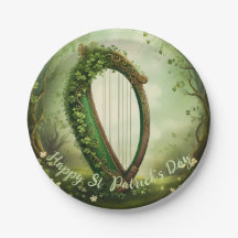 Vintage Celtic St Patrick’s Day Harp.
