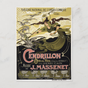 Vintage Cendrillon Aschenputtel Französische Oper  Postkarte