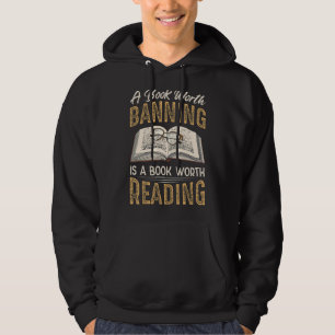 Vintage Censorship Book Reading Nerd I Read Banned Hoodie