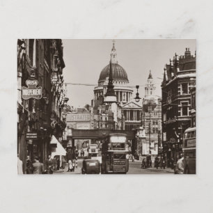 Vintage Central London Straße Postkarte