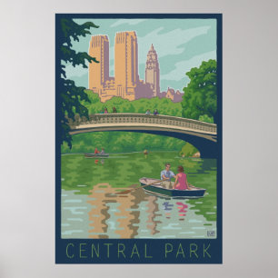 Vintage Central Park Reiseplakat Poster