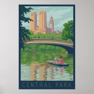 Vintage Central Park Reiseplakat Poster