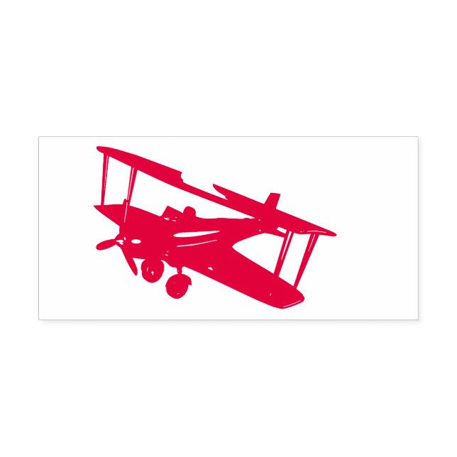 Vintage CGI rotes Doppeldecker-Selbstfärbestempel Permastempel (Design)