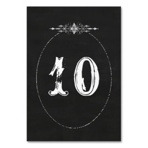 Vintage Chalkboard Chic Border Wedding Tischnummer