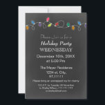 Vintage Chalkboard Holiday Light Party Einladung<br><div class="desc">Chalkboard Feiern die Saison,  Lichter,  Feierabend,  Weihnachtsfeier Einladung</div>