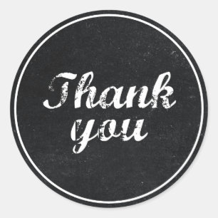 Vintage Chalkboard Merci Sticker