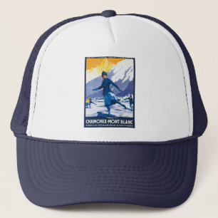 Vintage Chamonix - Mont Blanc Poster Truckerkappe