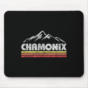 Vintage Chamonix Retro Bergsee-Zauber Mousepad