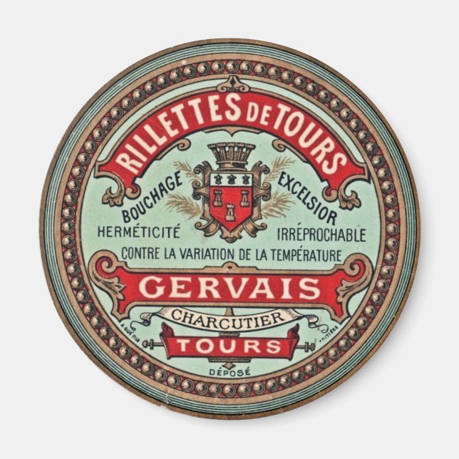 Vintage Charcutier-Werbung Magnet (Vorne)