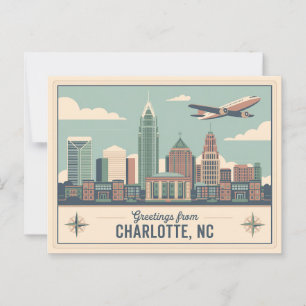 Vintage-Charlotte-Ansichtskarte   Grüße aus Postkarte