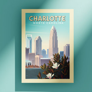 Vintage Charlotte North Carolina Postkarte