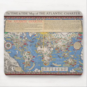 Vintage Charta der Vereinten Nationen / Atlantisch Mousepad